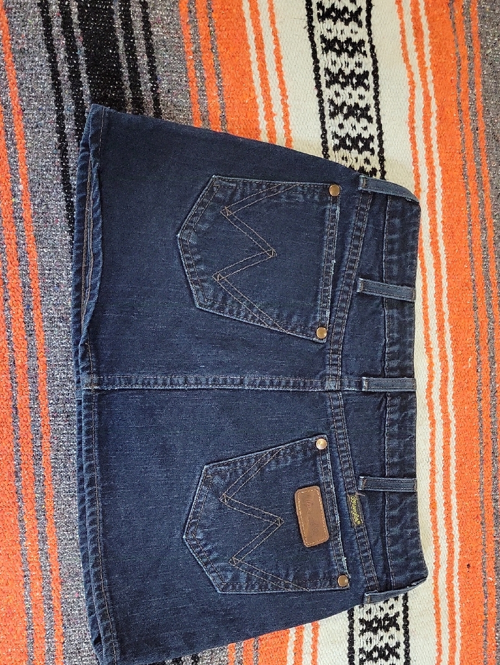 Wrangler Navy Blue Denim Mini Skirt